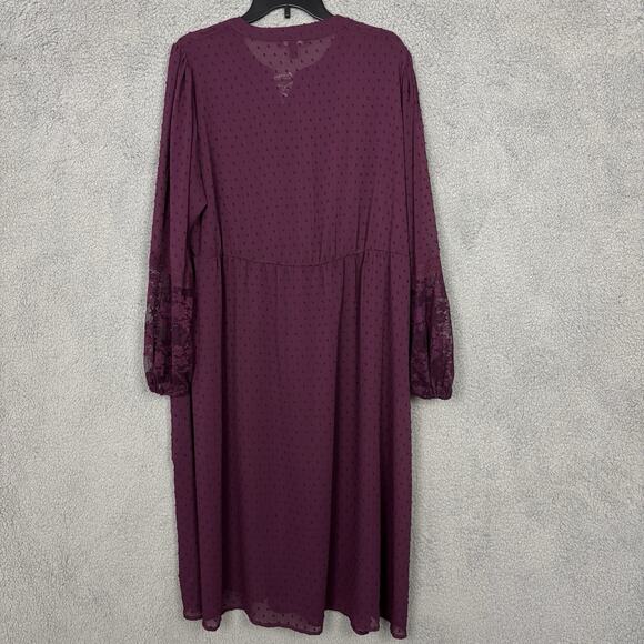 Torrid Woman Sheer Kimono Clit Dot Texture Plus sz 1X Button Front Lace Fairy - Picture 8 of 16